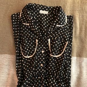 Black and white vintage polka dot dress